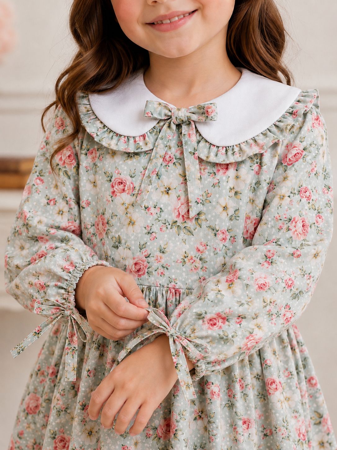 Vestido Manga longa Floral
