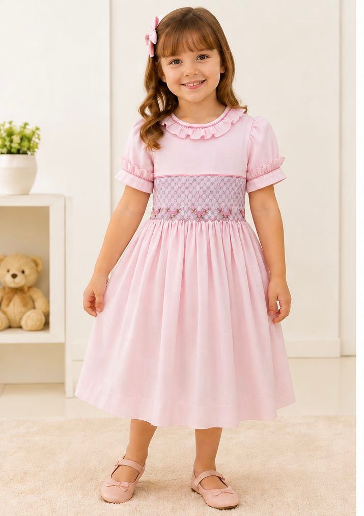 Vestido Babadinho Rosa 