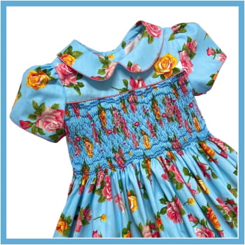 Vestido floral Azul Vanessa