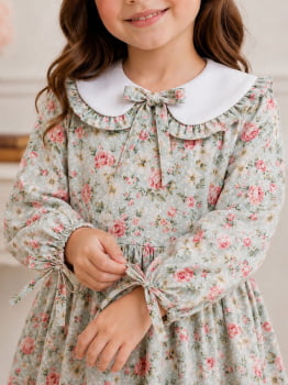 Vestido Manga longa Floral Vestido Manga longa Floral