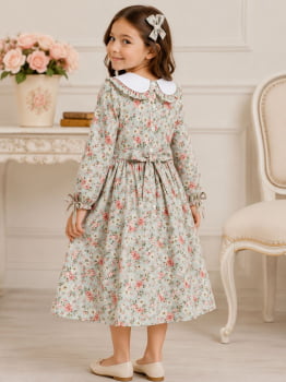 Vestido Manga longa Floral