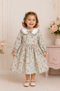 Vestido Manga longa Floral