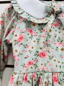 Vestido Manga longa Floral
