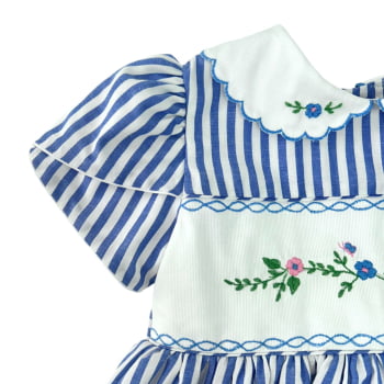 Vestido Maria Listrado Azul