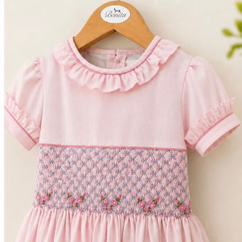 Vestido Babadinho Rosa 