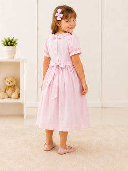 Vestido Babadinho Rosa 