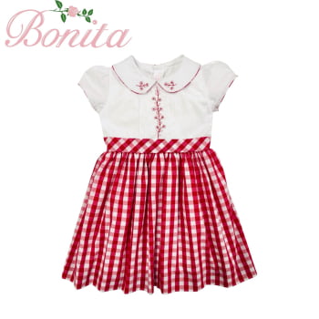 Vestido Saia Vichy Vermelho