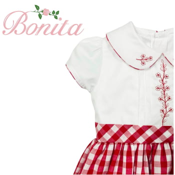 Vestido Saia Vichy Vermelho