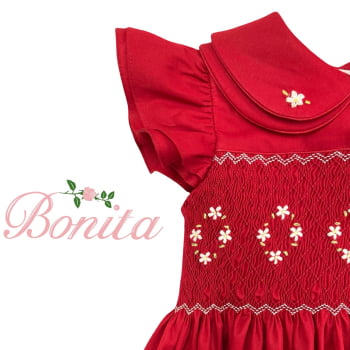 Vestido Vermelho Gola dupla